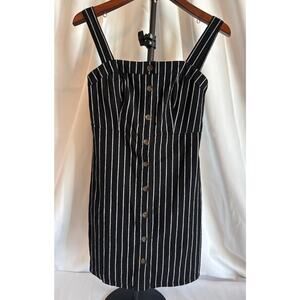 hollister black and white dress Hollister black white striped dress main image 1